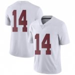 NCAA Men's Alabama Crimson Tide #14 Thaiu Jones-Bell Stitched College Nike Authentic No Name White Football Jersey PI17N74PU